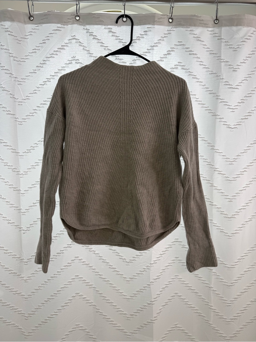 Women's Aritzia Babaton Chalmers Grey Knit Wool Linen Blend Sweater Size Small